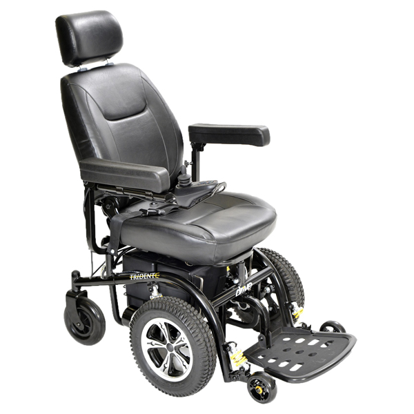 Trident Front Wheel Drive Power Chair - 18 Inch Captain Seat - Click Image to Close